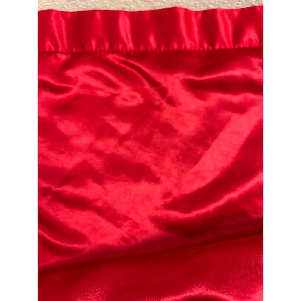 FAST SHiP Bearington Collection Lovey Ladybug Satin Trim Security Blanket Red